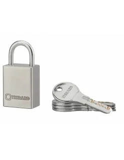 Thirard Cadenas à clé Rinox, inox, extérieur, anse inox, 30mm, 4 clés -