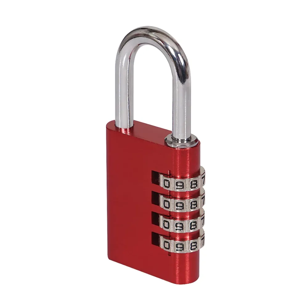 Smith & Locke Cadenas, Antivol-Cadenas à combinaison Aluminium 40 x 50 mm rouge