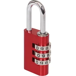 Smith & Locke Cadenas, Antivol-Cadenas à combinaison Aluminium 30 x 41 mm rouge