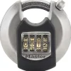 Master Lock Cadenas, Antivol-Cadenas à combinaison Excell M40EURDNUM disque en zinc Ø70 mm hauteur de l'anse 16 mm