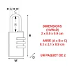 Master Lock Cadenas, Antivol-Cadenas à combinaison 7620EURT aluminium l.20 mm hauteur de l'anse 21 mm vendu par 2