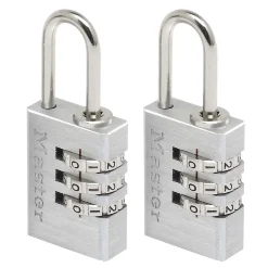 Master Lock Cadenas, Antivol-Cadenas à combinaison 7620EURT aluminium l.20 mm hauteur de l'anse 21 mm vendu par 2