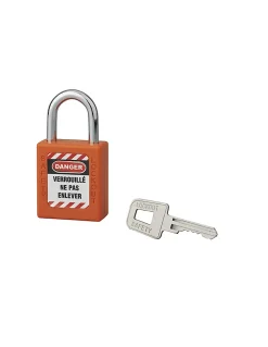 Thirard Cadenas, Antivol-Cadenas de consignation 40mm, anse acier 25mm, Orange -