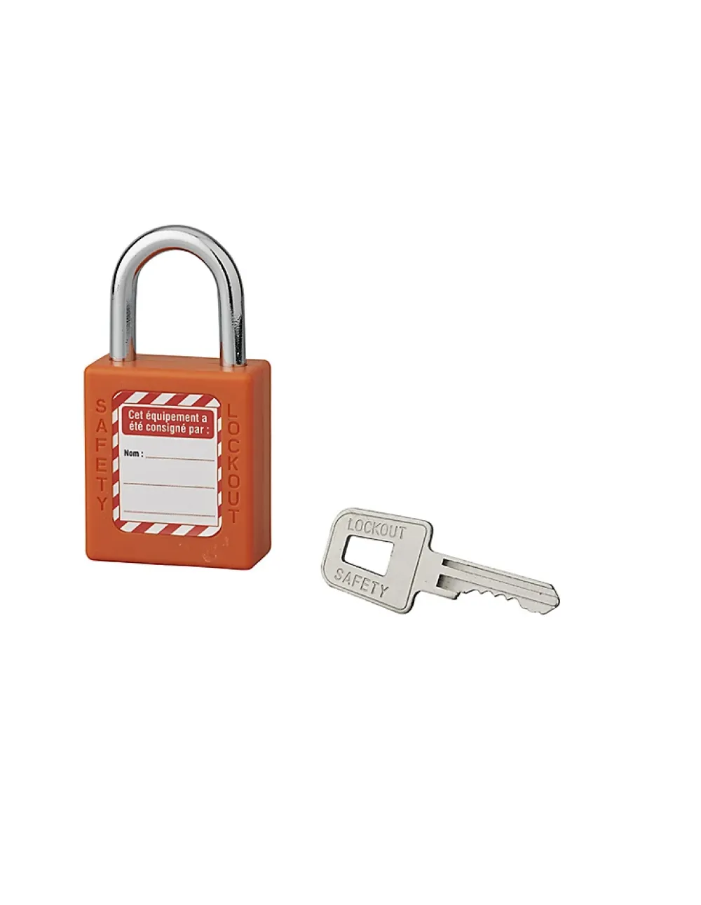 Thirard Cadenas, Antivol-Cadenas de consignation 40mm, anse acier 25mm, Orange -