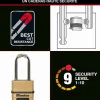 Master Lock Cadenas, Antivol-Cadenas Haute Sécurité Combinaison Zinc Anse XL Extérieur M175EURDLH