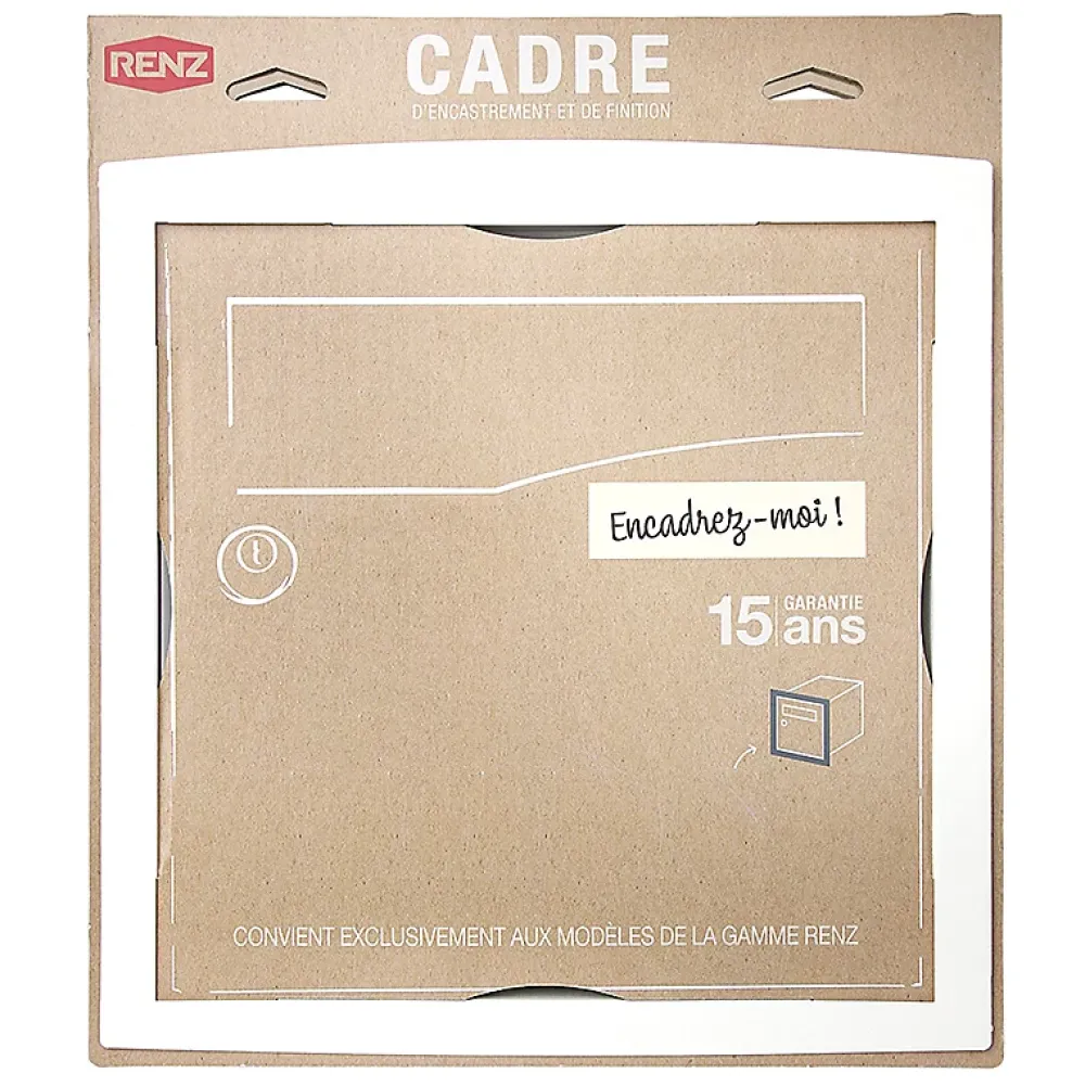 Renz Cadre D'Encastrement Pour Boîte Aux Lettres-Cadre d'encastrement Blanc 9010M
