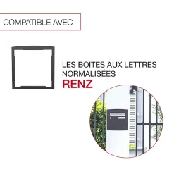 Renz Cadre D'Encastrement Pour Boîte Aux Lettres-Cadre d'encastrement Gris anthracite 7016M