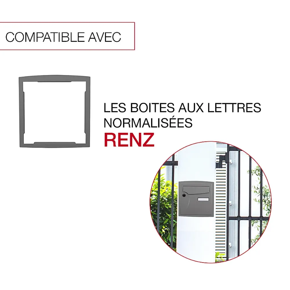 Renz Cadre d'encastrement Gris perle 7037M