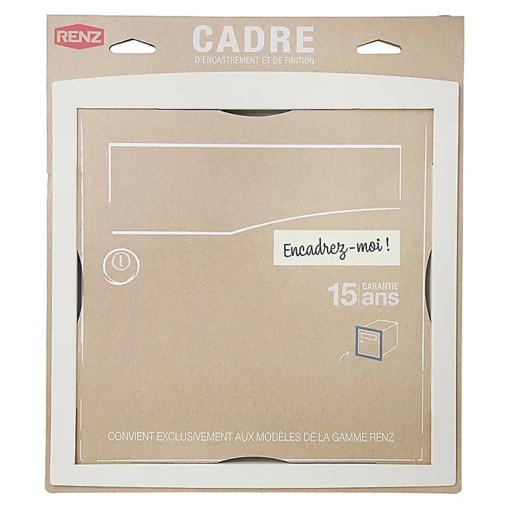 Renz Cadre D'Encastrement Pour Boîte Aux Lettres-Cadre d'encastrement Ton Pierre aspect sablé RAL 1013 S