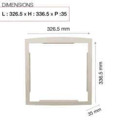 Renz Cadre D'Encastrement Pour Boîte Aux Lettres-Cadre d'encastrement Ton Pierre aspect sablé RAL 1013 S