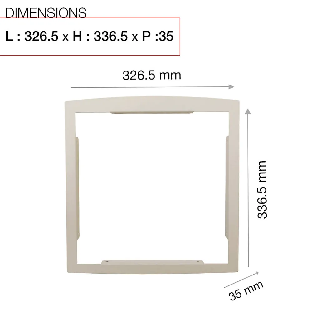 Renz Cadre D'Encastrement Pour Boîte Aux Lettres-Cadre d'encastrement Ton Pierre aspect sablé RAL 1013 S