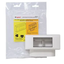 Legrand Cadre 2 postes Mosaic pour moulures et plinthes 12,5 mm