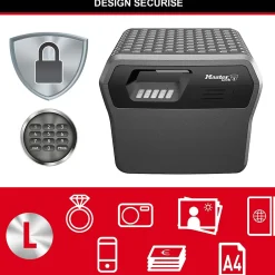 Master Lock Caisson de sécurité ignifugé et étanche format L MasterLock