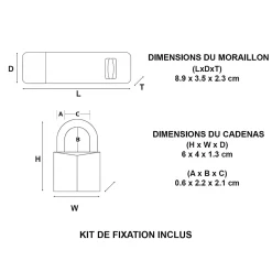Master Lock Caisson de sécurité ignifugé et étanche format L MasterLock
