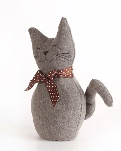 Arrêt De Porte-Cale porte chat Rei tissu ⌀10,5x H.25,5 cm