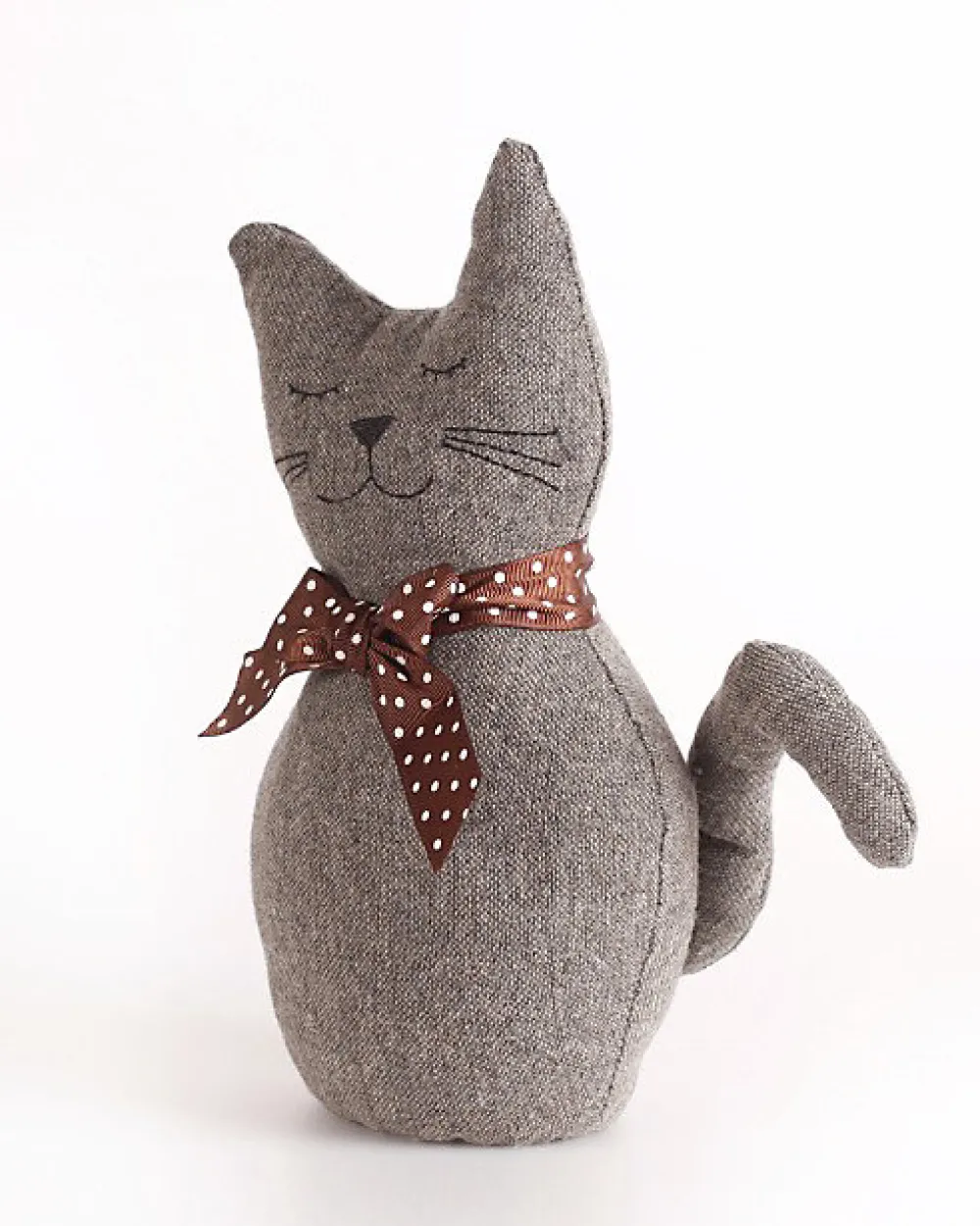 Arrêt De Porte-Cale porte chat Rei tissu ⌀10,5x H.25,5 cm