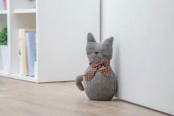 Arrêt De Porte-Cale porte chat Rei tissu ⌀10,5x H.25,5 cm