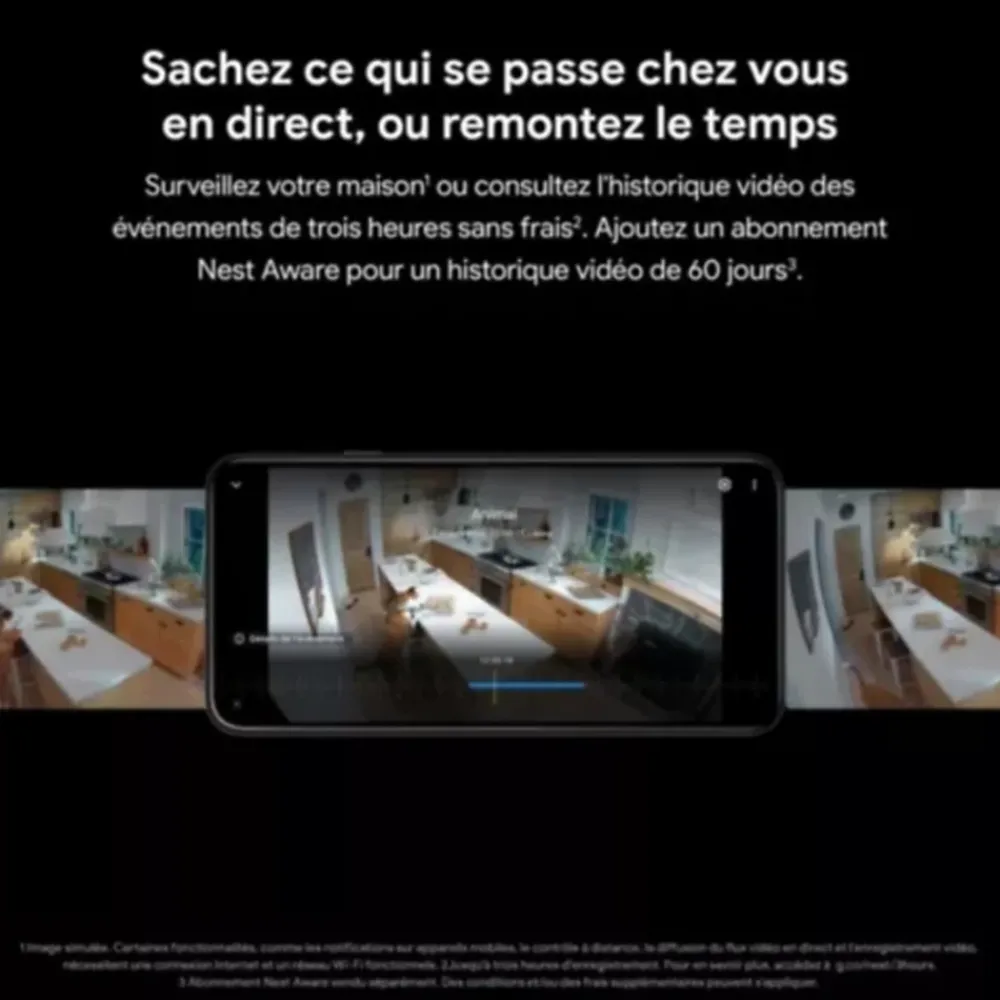 Google Nest Caméra de sécurité Cam intérieure/extérieure connectée sur batterie