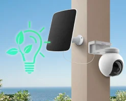 Ezviz Caméra de surveillance extérieure connectée HB8 avec panneau solaire