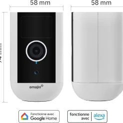 Netatmo Caméra de surveillance extérieure sans fil avec batterie, Omajin by