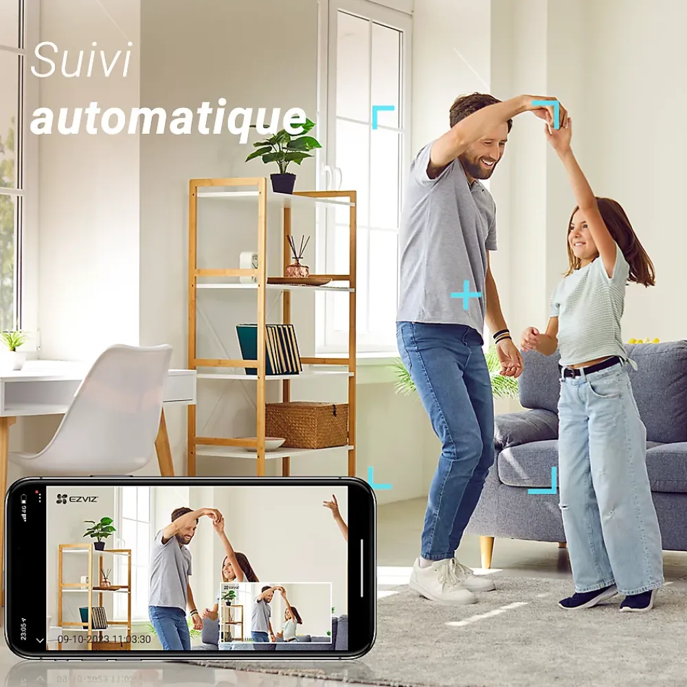 Ezviz Caméra De Surveillance-Caméra de surveillance intérieure motorisée H6C 2K