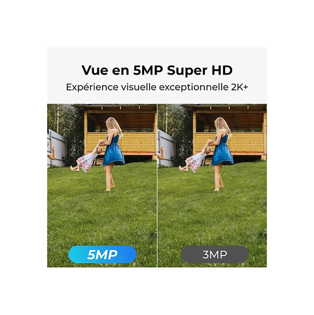Reolink Caméra de surveillance Sonnette exterieur connectee D340W Noir