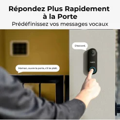 Reolink Caméra de surveillance Sonnette exterieur connectee D340W Noir