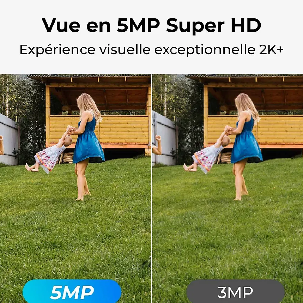 Reolink Caméra de surveillance Sonnette exterieur connectee D340W Noir