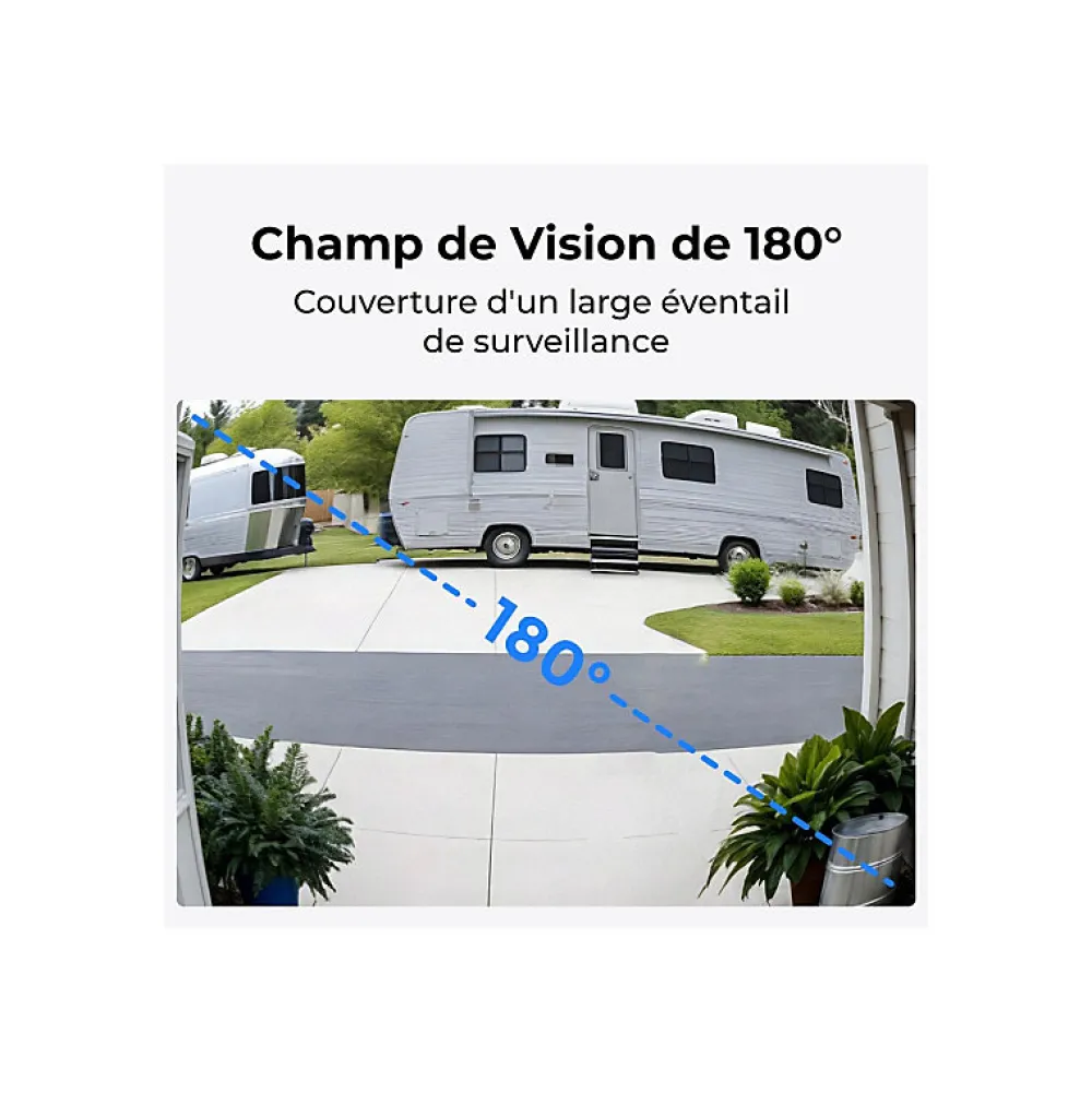 Reolink Caméra de surveillance Sonnette exterieur connectee D340W Noir