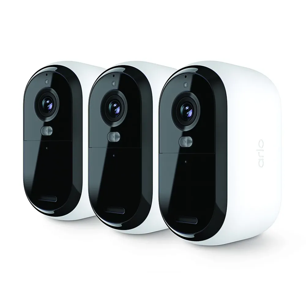 Arlo Caméra De Surveillance-Caméra de vidéosurveillance extérieure Essential2 2k blanc vendue par 3 pièces