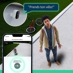 Arlo Caméra De Surveillance-Caméra de vidéosurveillance extérieure Essential2 2k blanc vendue par 3 pièces