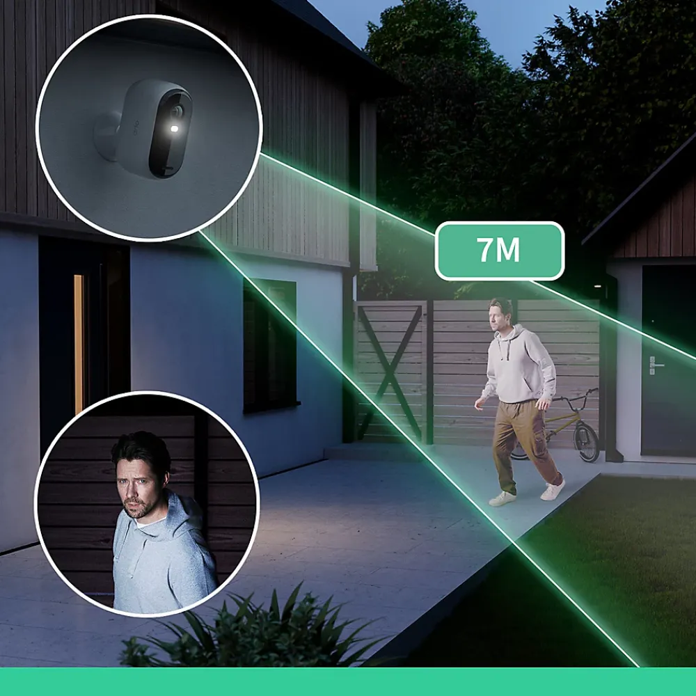 Arlo Caméra De Surveillance-Caméra de vidéosurveillance extérieure Essential2 2k blanc vendue par 3 pièces