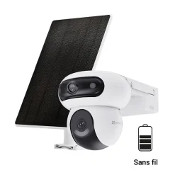 Ezviz Caméra de vidéosurveillance extérieure avec panneau solaire CS-HB90/SP-R100 blanc