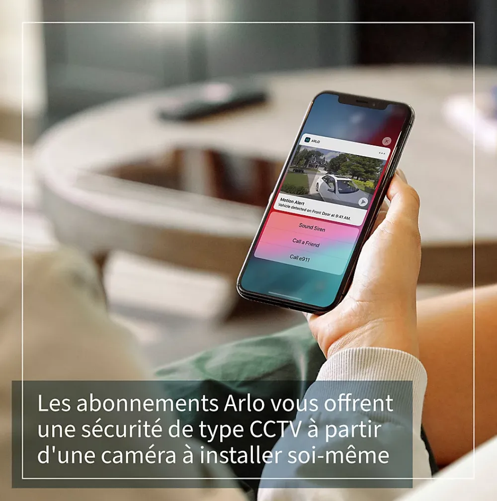 Arlo Caméra De Surveillance-Caméra de vidéosurveillance sans fil Floodlight Pro3 2K blanche