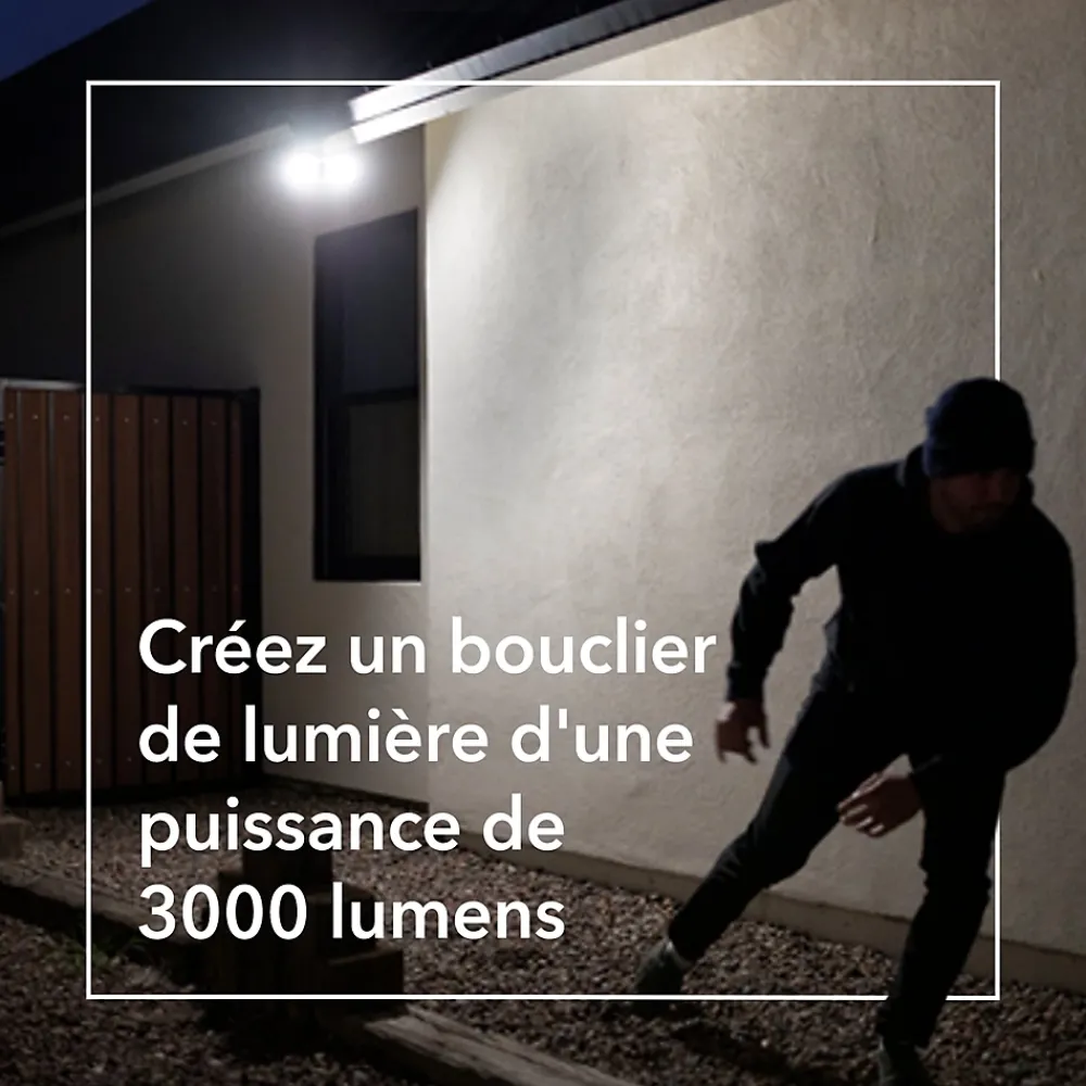 Arlo Caméra De Surveillance-Caméra de vidéosurveillance sans fil Floodlight Pro3 2K blanche