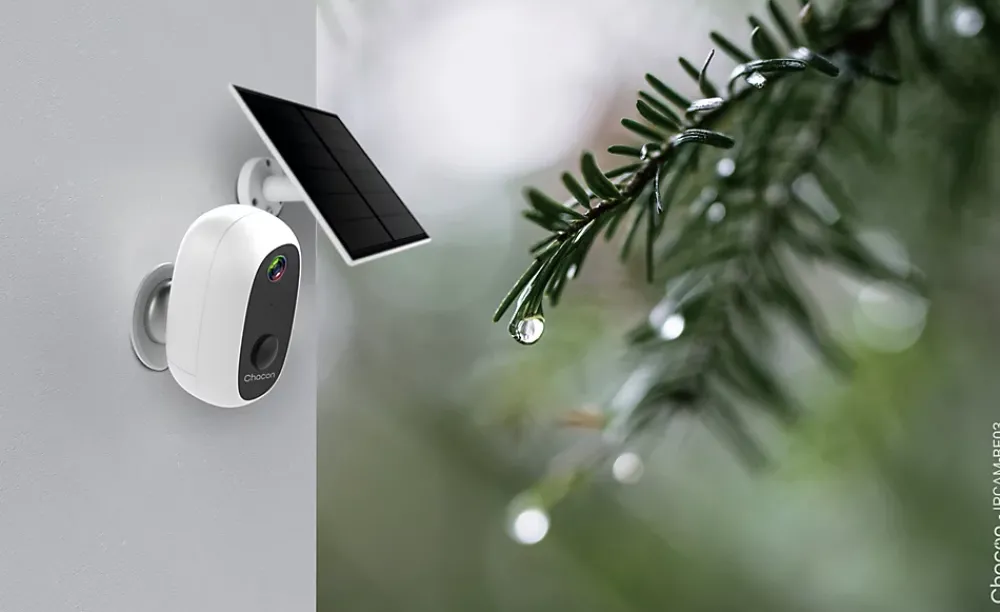 Chacon Caméra De Surveillance-Caméra de vidéosurveillance sans fil extérieure panneau solaire