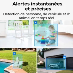 Reolink Caméra De Surveillance-Caméra extérieure - - ARGUS B310 - 3MP, Vision nocturne, Panneau solaire inclus