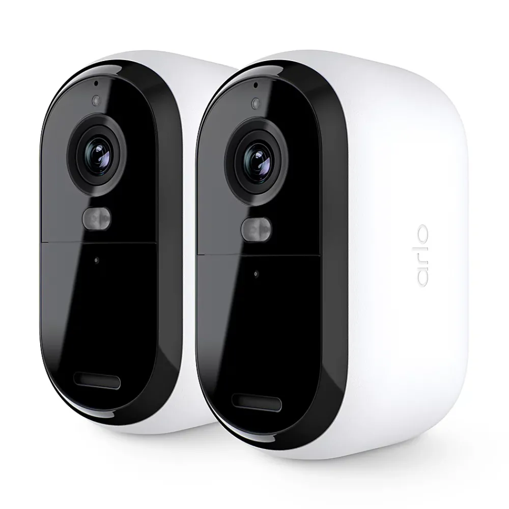 Arlo Caméra De Surveillance-2 caméras de vidéosurveillance extérieures 2K blanches Essential2