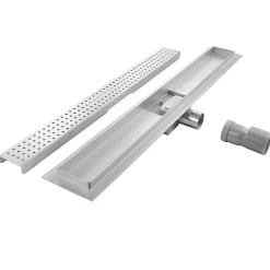 Saniverre Caniveau de douche HOXY motif en pointillé L.50 cm anti-odeurs, filtre, drainage performant -