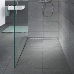 Saniverre Caniveau de douche HOXY motif en pointillé L.50 cm anti-odeurs, filtre, drainage performant -