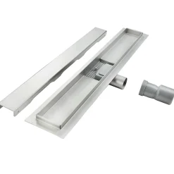 Saniverre Evacuation De Douche-Caniveau de douche Italienne DALA inox L.120 cm anti-odeurs + filtre, drainage performant -