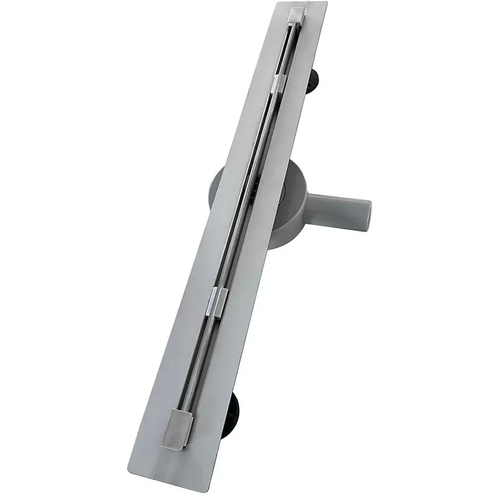 Saniverre Caniveau de douche italienne slim DEKI L.80 cm acier inoxydable avec siphon 360, drainage performant