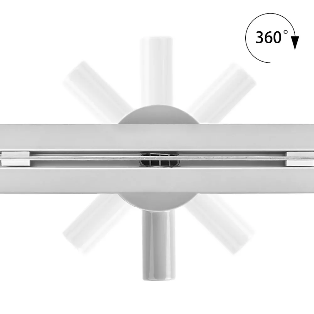 Saniverre Caniveau de douche italienne slim DEKI L.80 cm acier inoxydable avec siphon 360, drainage performant
