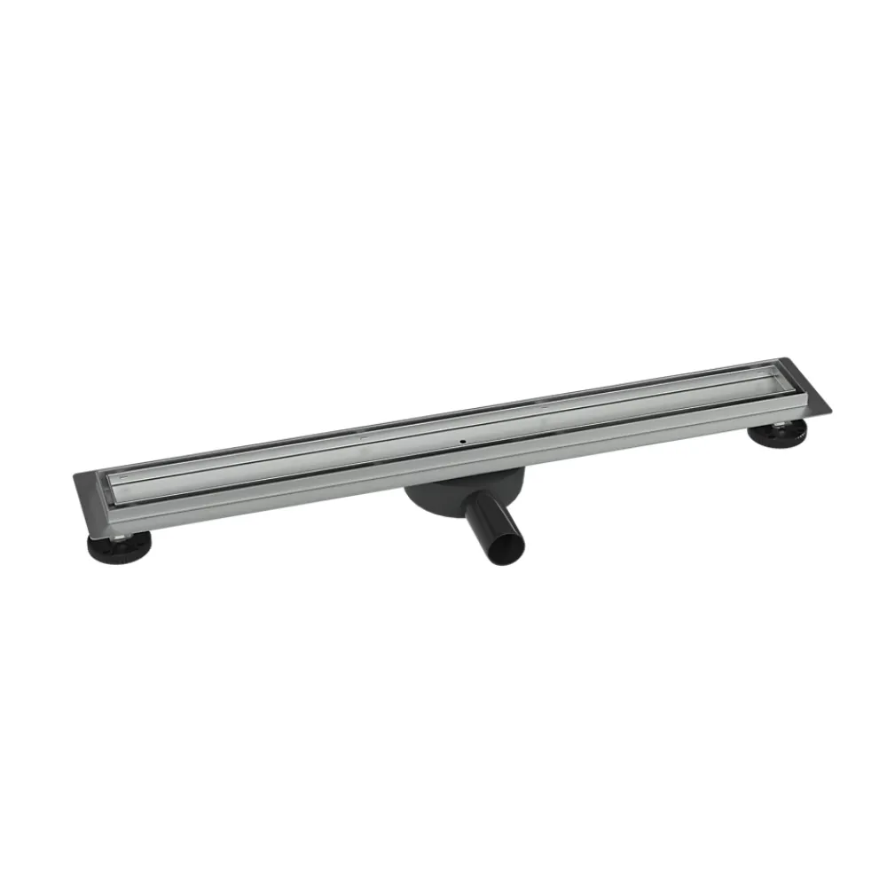 Bernstein Evacuation De Douche-Caniveau de douche à l'italienne Acier inox à carreler avec Siphon, Drain de cabine Filtre anti-odeurs - FlexGT01-3 - 70cm