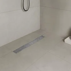 Saniverre Caniveau de douche à l'Italienne GUMI motif bulle L.60 cm acier, anti-odeurs, débit élevé -