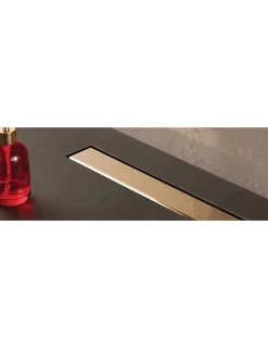 Karag Caniveau de douche sans cadre en or plaqué 24 carats FRAMELESS LINE-55 cm--