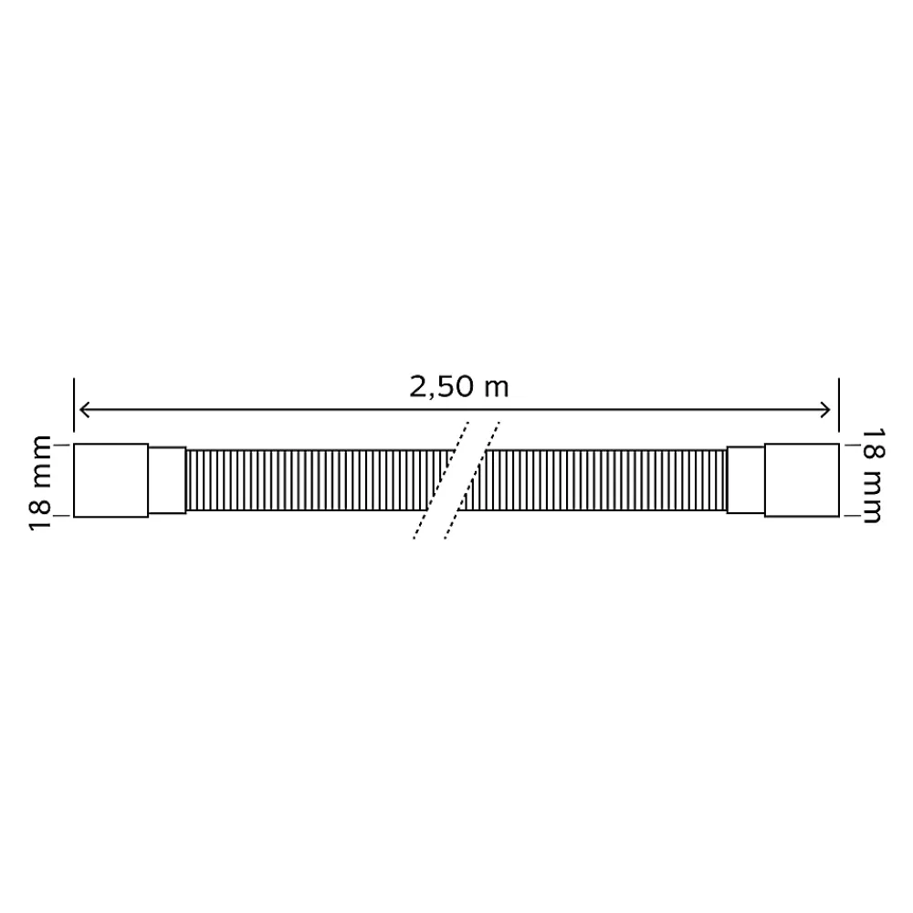 Somatherm for you Canne de vidange pour machine à laver 2,5m Somatherm
