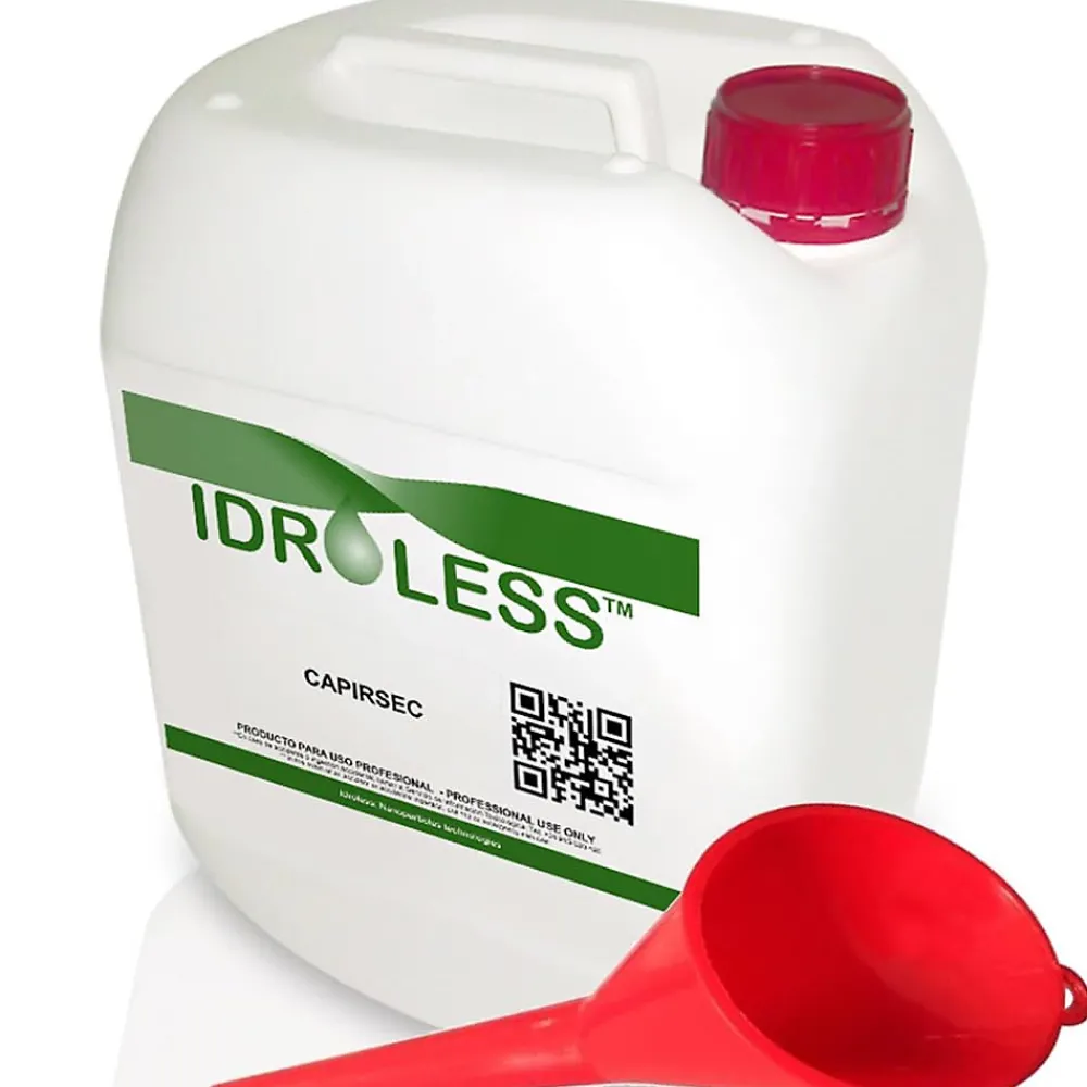 Idroless Capirsec Imperméabilisant Capillaire 25 litres + 10 canules - Liquide injectable qui empêche la remontée d'humidité dans les murs