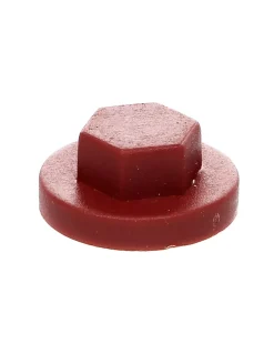 Vis Express Cache Vis Et Cache Trou-Capuchon plastique Vis Diamètre 6.3 Surplat 10 RAL8012 brun rouge - 30 pièces