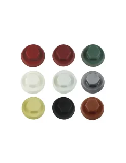 Vis Express Cache Vis Et Cache Trou-Capuchon plastique Vis Diamètre 6.3 Surplat 10 RAL6028 - 100 pièces